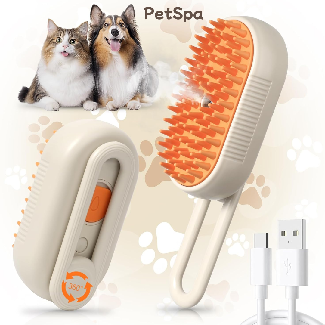 PetSpa Ultrasonic Steam Brush for Dogs and Cats